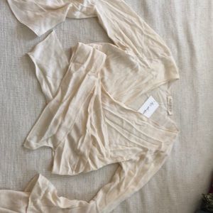 Audrey 3+1 Tops - Off white cream wrap top Audrey 3+1 Tops - Off white cream wrap top